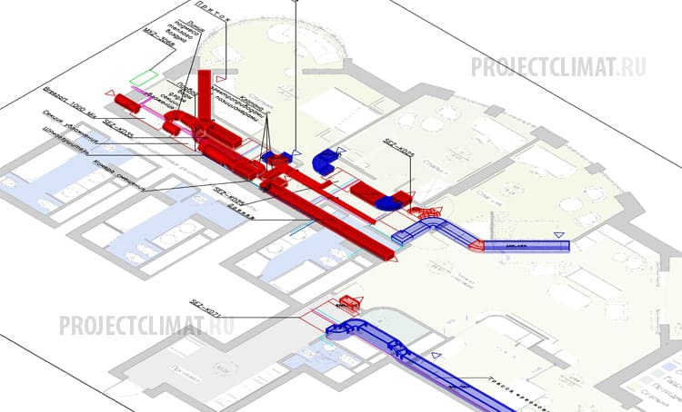Создание проекта системы кондиционирования и вентиляции в 3D