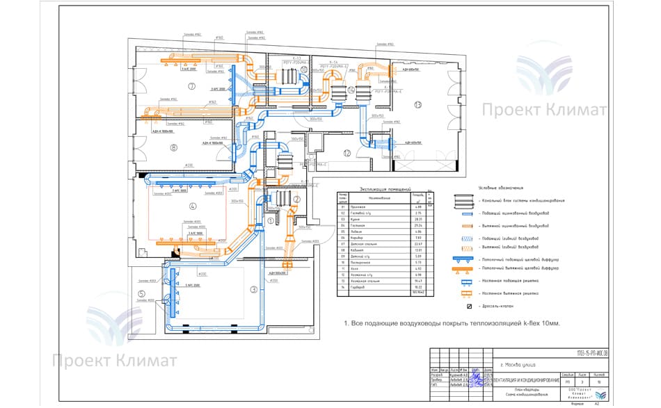 Проект кондиционирования квартиры